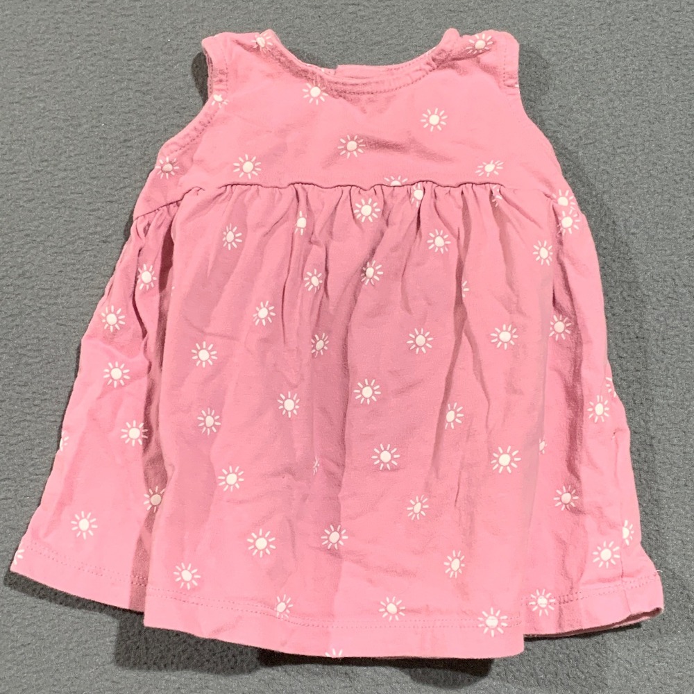Carter's Sun Print Dress Baby Girl 6M Purple Sleeveless Cotton Summer Everyday‎